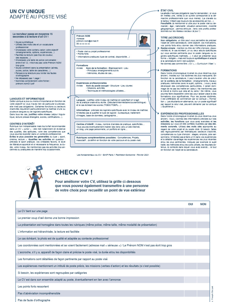 Guide de rédaction d'un CV efficace | PDF