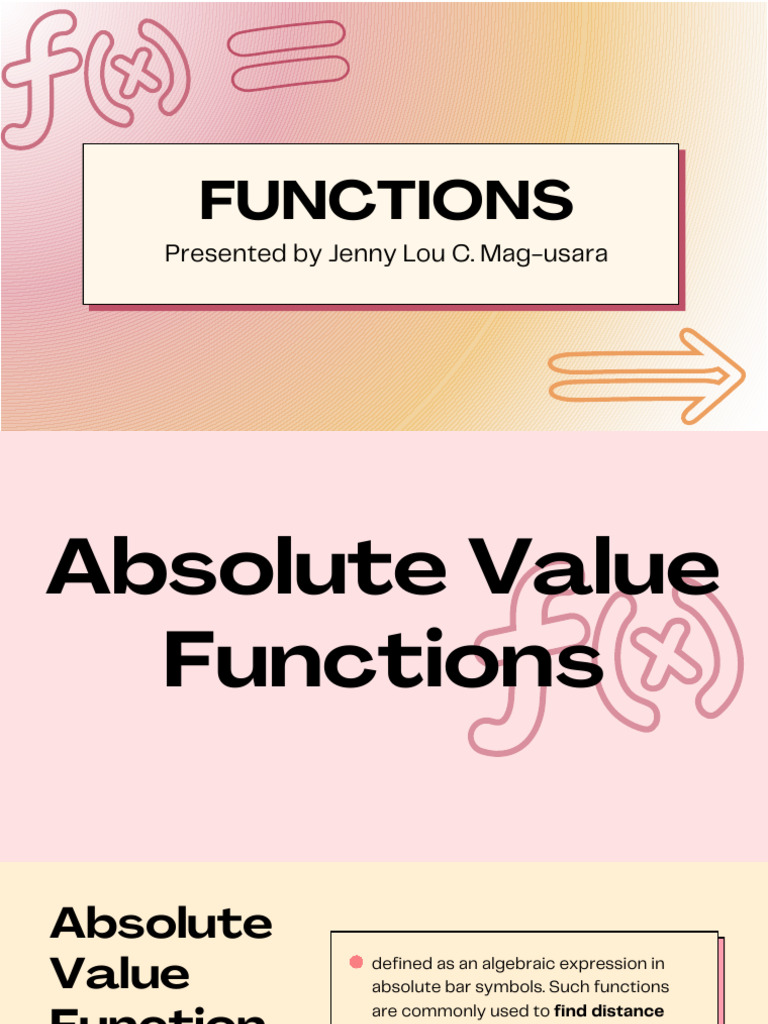 Understanding Absolute Value Functions | PDF | Function (Mathematics ...