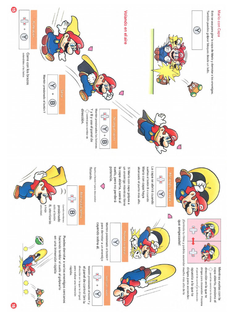 Manual de Super Mario World Snes Spañol | PDF