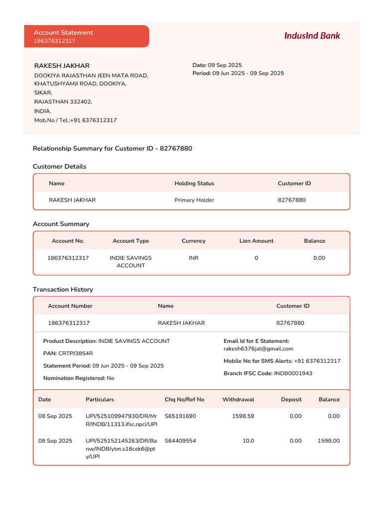 Adhoc09092025094120 186376312317 PDF | PDF | Banking | Payments