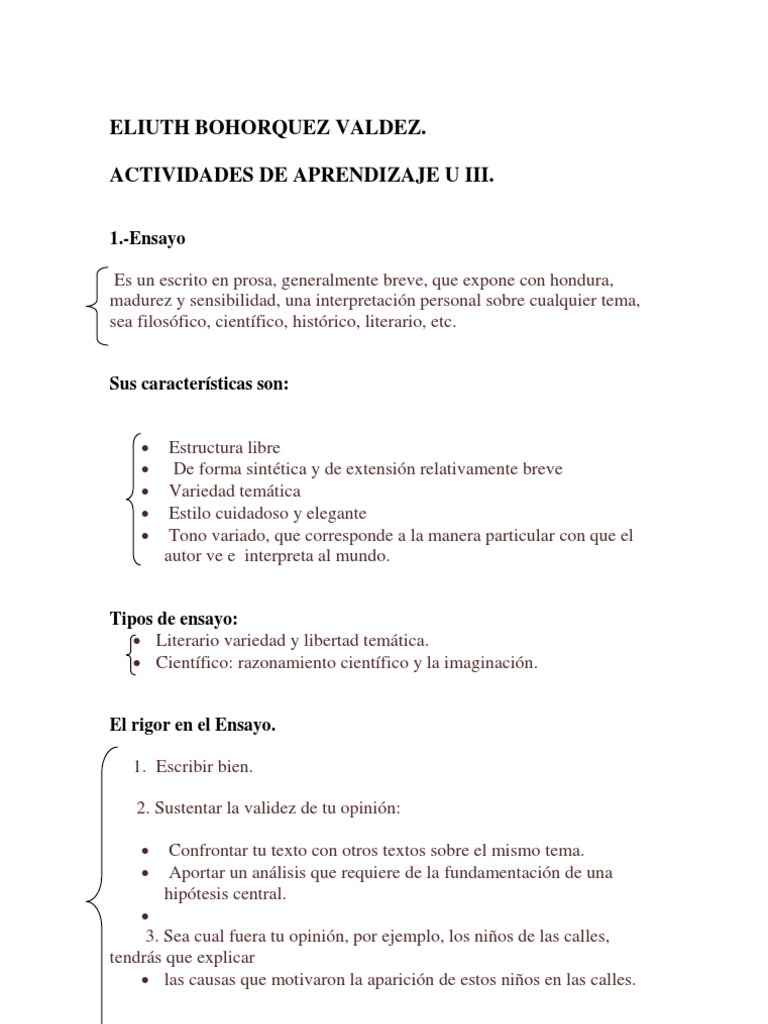 CUADRO SINOPTICO ENSAYO