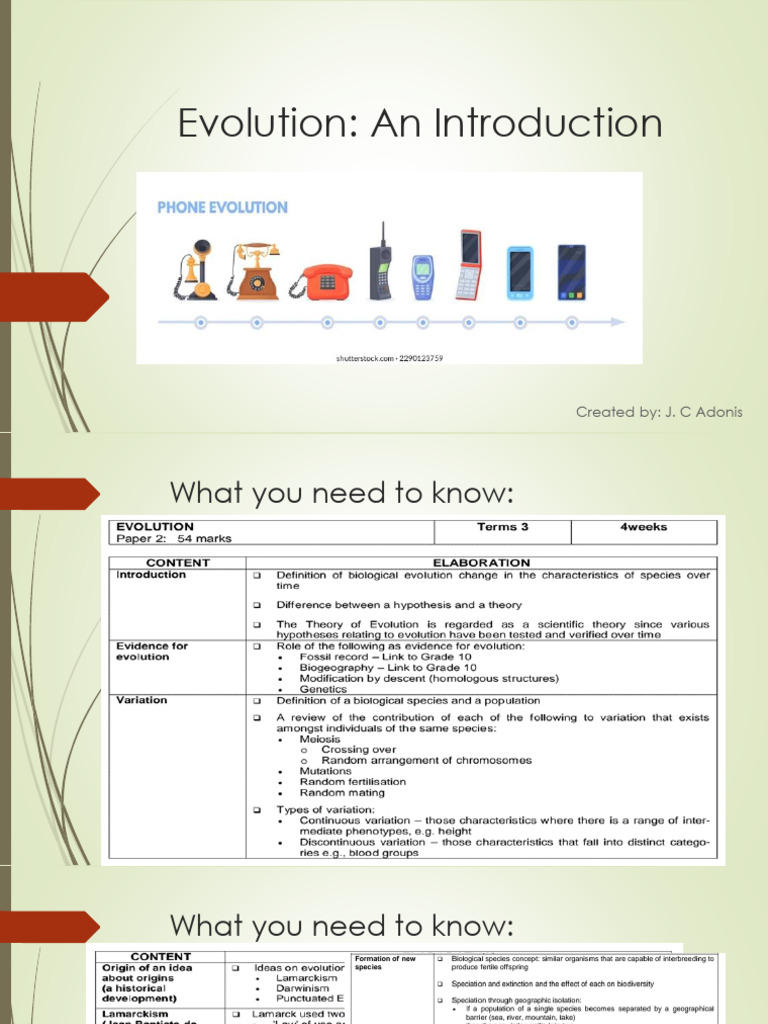 Evolution Grade 12 2025. - 110811 | PDF | Natural Selection | Evolution