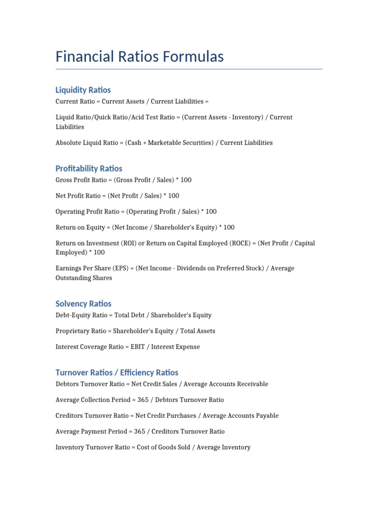 Essential Financial Ratios Explained | PDF | Revenue | Equity (Finance)