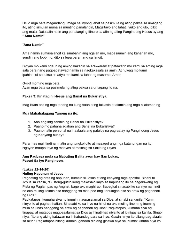 Paksa 9-Grade 3 Tagalog | PDF