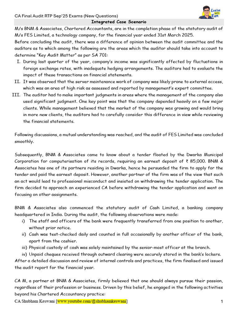 Final Audit RTP Sep'25 BW | PDF | Auditor's Report | Audit