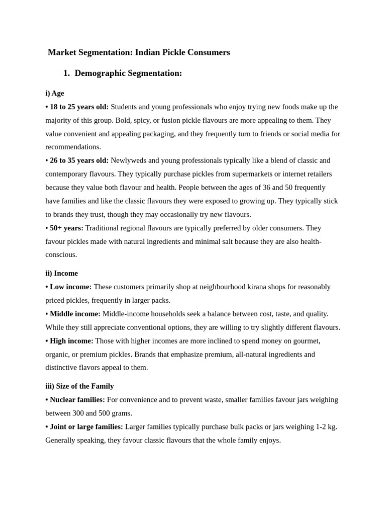 Market Segmentation | PDF | Brand | Convenience Store