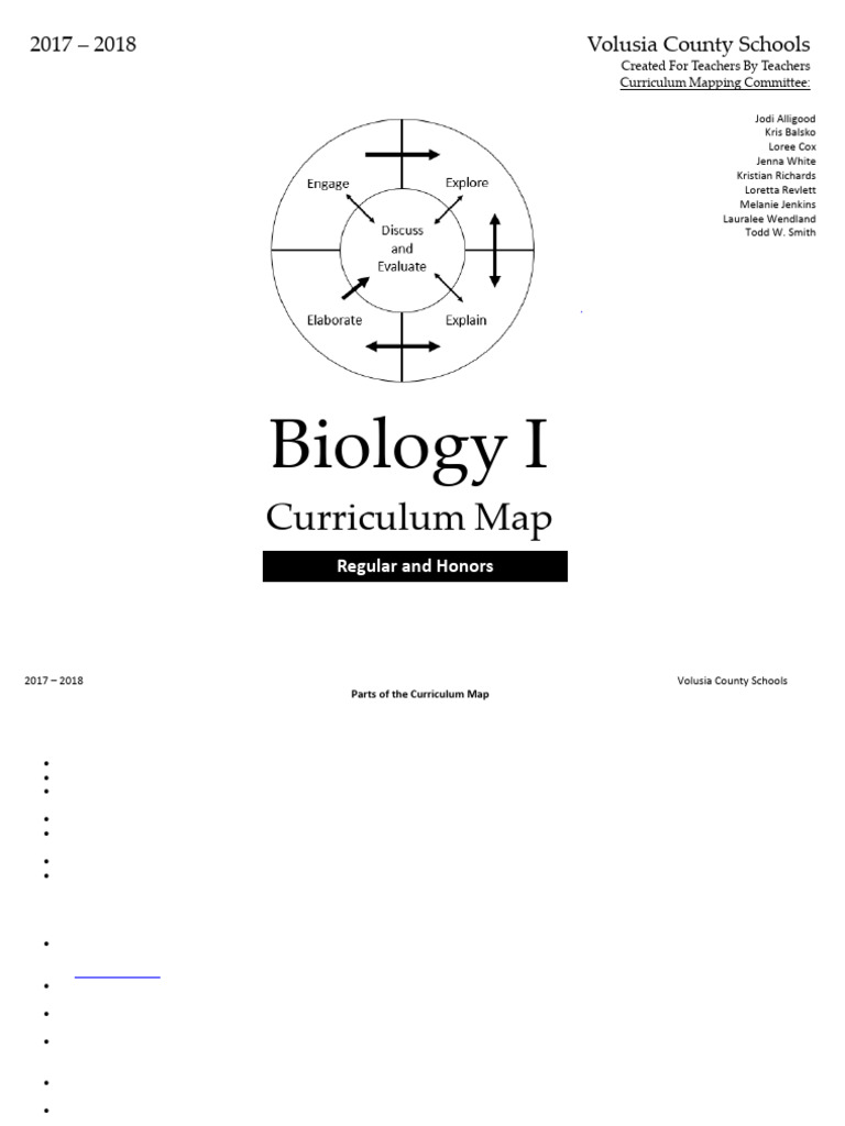 Honors Biology Curriculum Map 2017-18 | PDF | Cell (Biology) | Learning