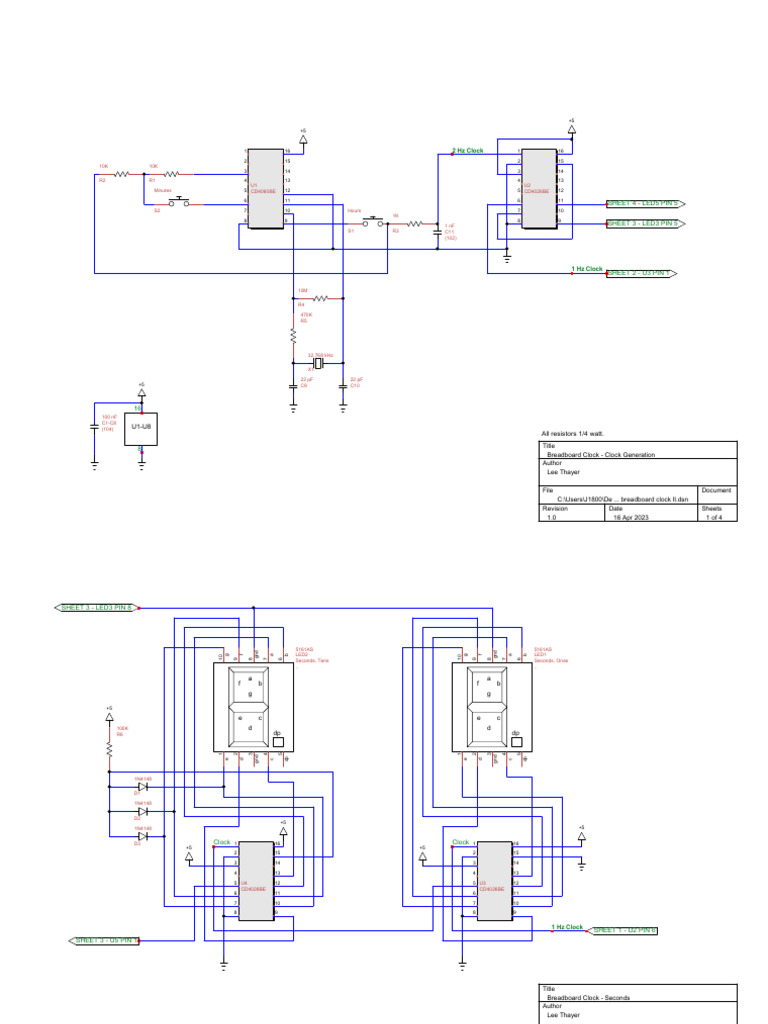 Breadboard Clock Circuit Design | PDF