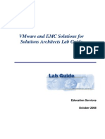 Vmware and Emc Solutions For Solutions Architects Lab Guide: Education Services