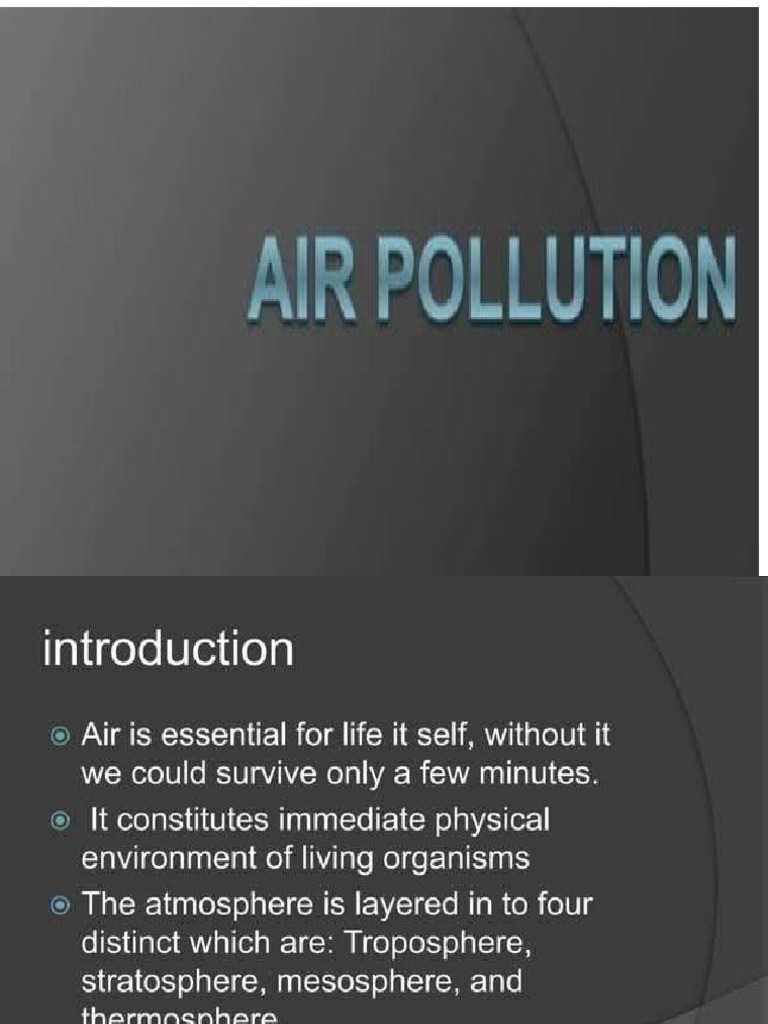 Air Pollution Intro | PDF