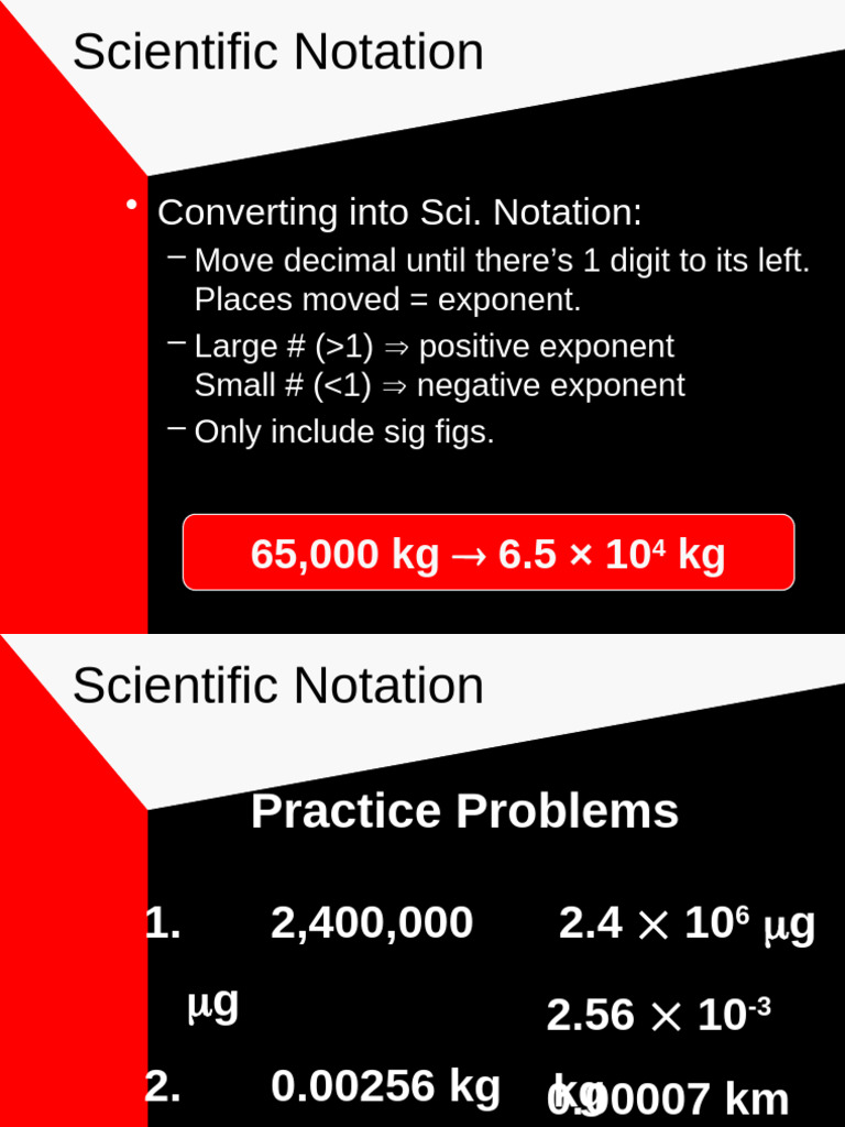 Converting Units in Scientific Notation | PDF | Symbols | Arithmetic