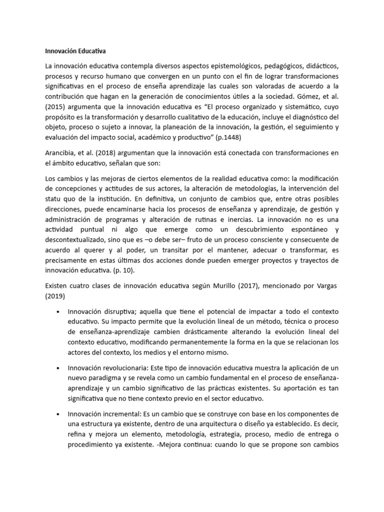 Claves de la Innovación Educativa | PDF | Enseñando | Aprendizaje