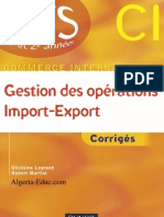 Gestion Des Op Rations Import Export Corrig s