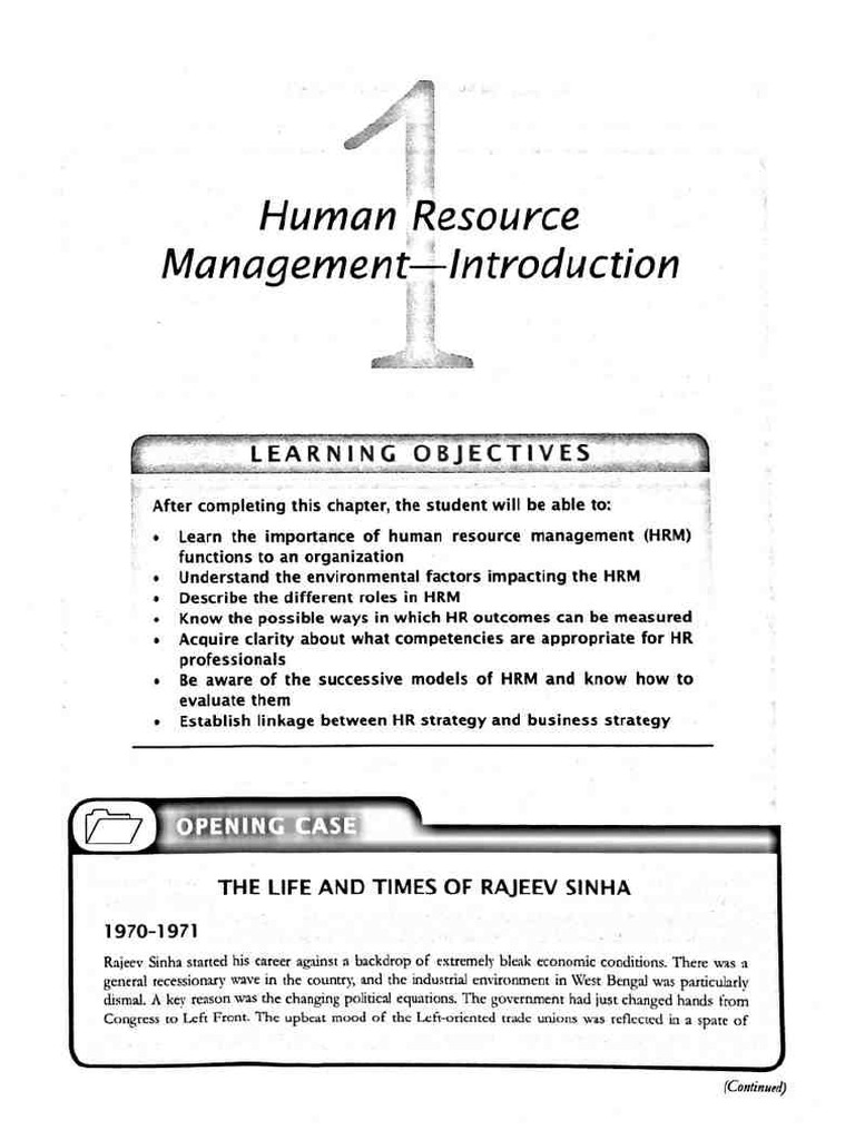 Human Resource Management Overview | PDF | Human Resource Management ...