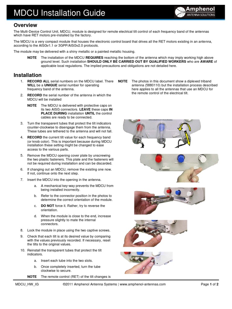 MDCU XXXXX Installation Guide | PDF | Electrical Connector | Equipment