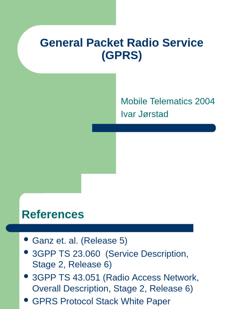 GPRS Architecture and Protocol Overview | PDF | Channel Access Method ...