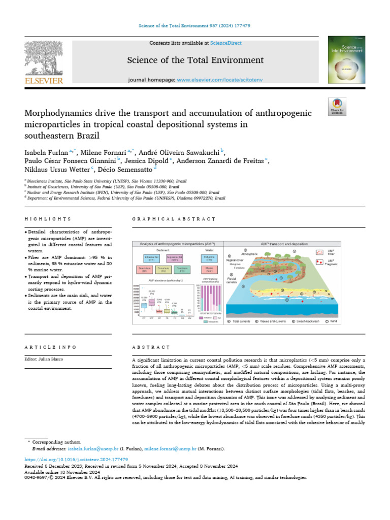 Morphodynamics Drive The Transport and Accumulation of Anthropogenic ...