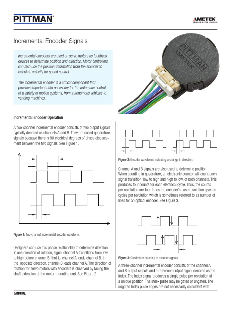 Incremental Encoder Signal Overview | PDF | Phase (Waves) | Electrical ...