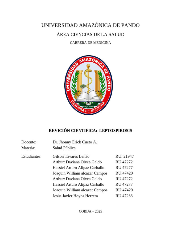 Curated visual reference: Fresh Look at Lepto Spiros Is Pdf Medicina