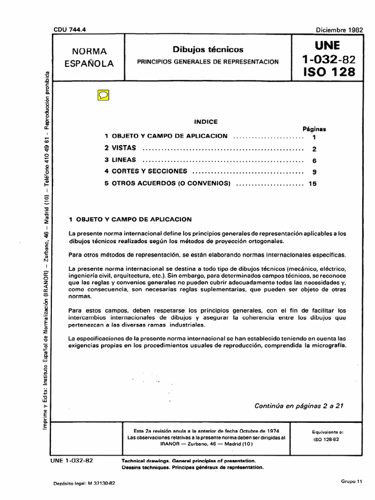 ISO128 | PDF | Dibujo