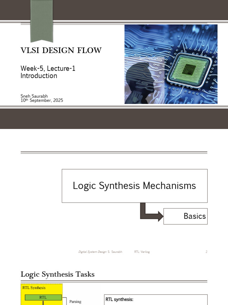 Logic Synthesis in VLSI Design Flow | PDF | Logic Synthesis | Parsing