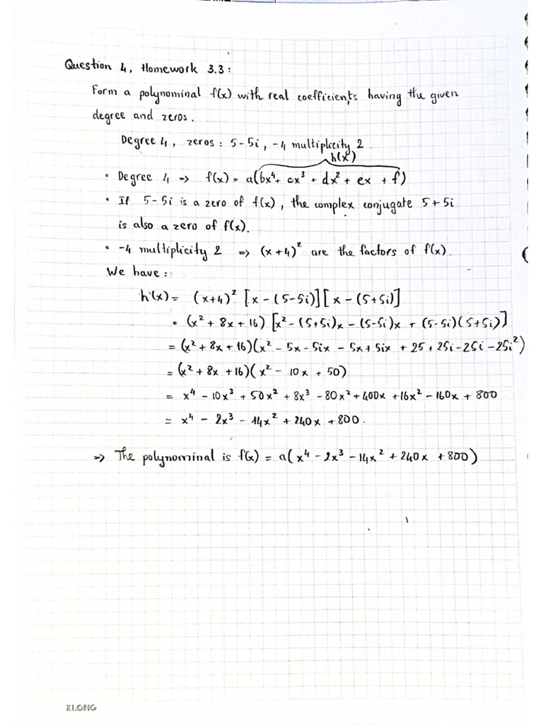 Homework 3.3, Question 4 | PDF