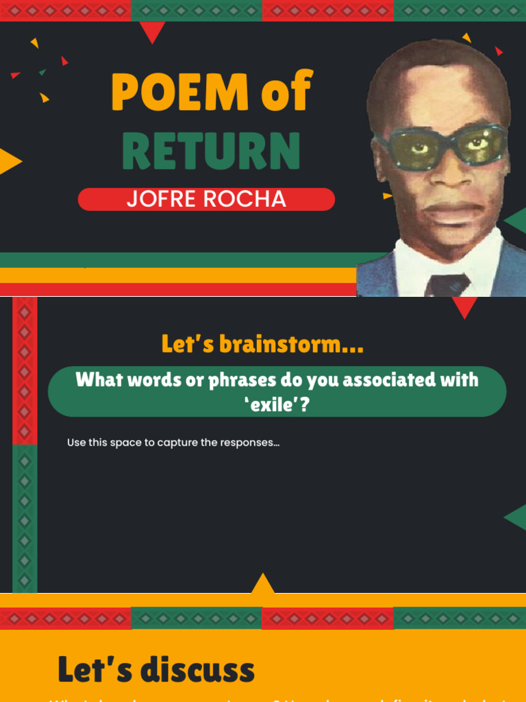 Analysis of Jofre Rocha's Poem of Return | PDF | Poetry