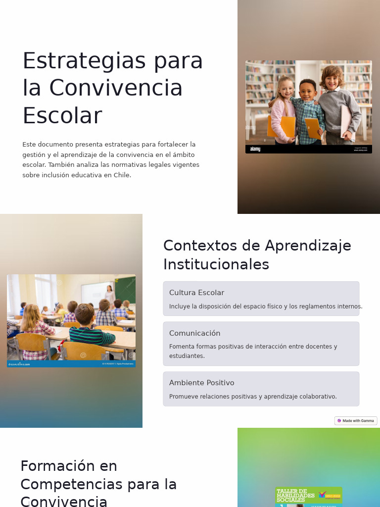 Estrategias para la Convivencia Escolar | PDF | Inclusión (Educación ...