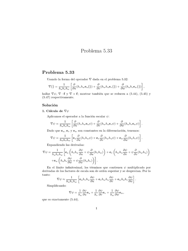 Problema 5.33 | PDF | Análisis matemático | Matemáticas