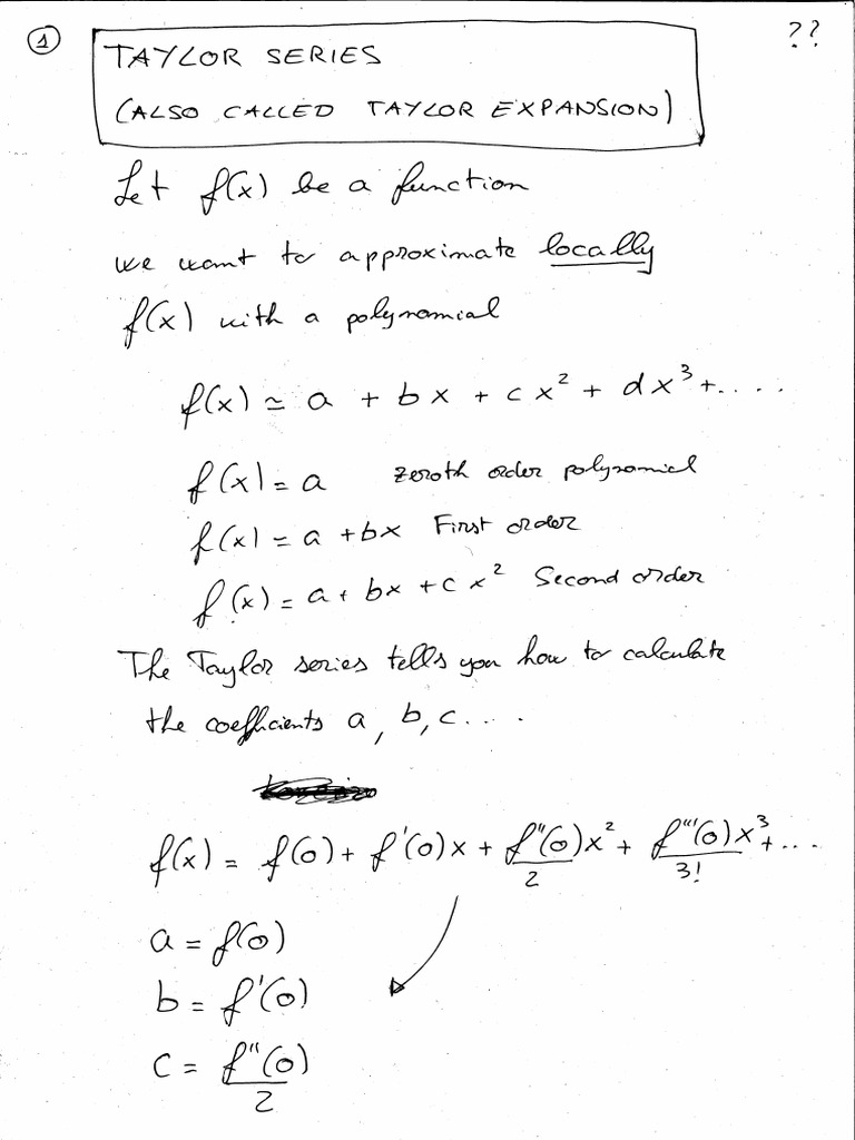 LectureNotesWeek2 TaylorSeries Interpolation Derivatives 2014-2015 | PDF