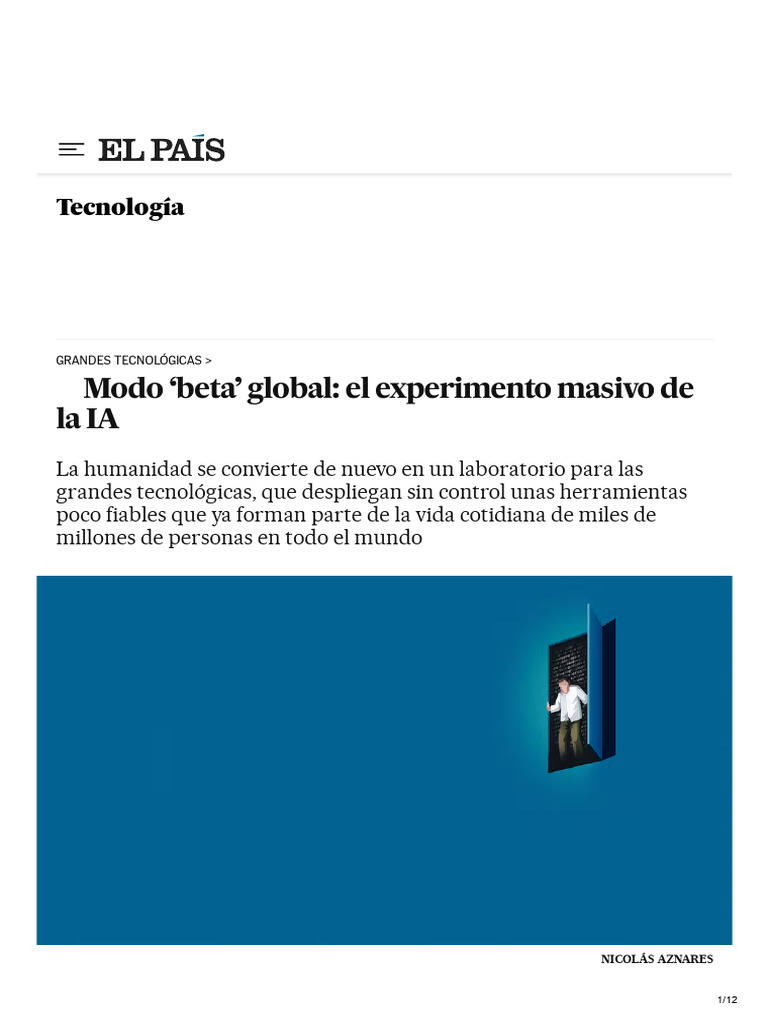 IA en modo beta: el experimento global | PDF | Inteligencia artificial ...
