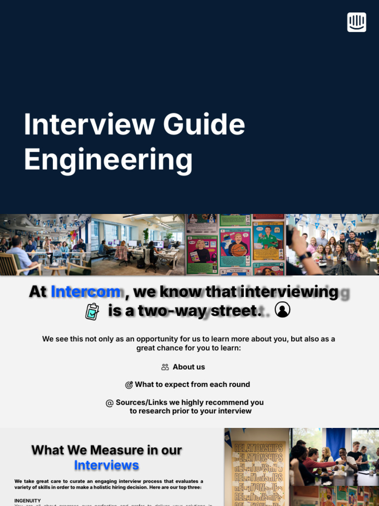 Intercom Engineering Interview Guide | PDF | Mentorship | Leadership