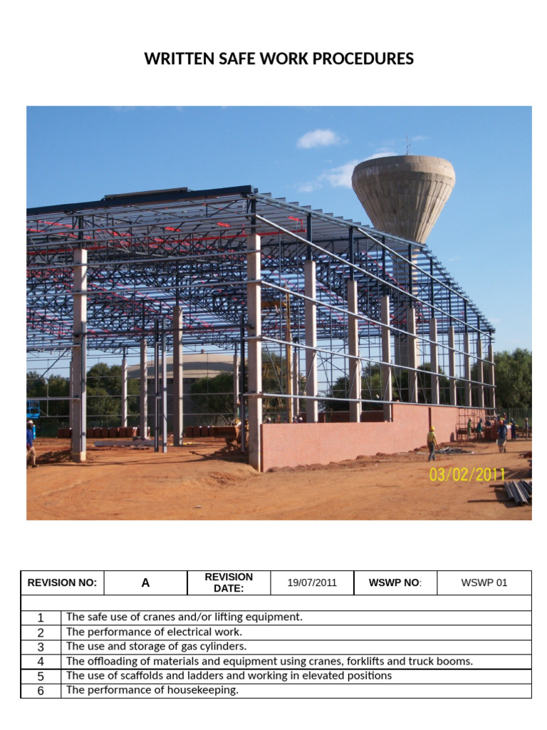 Safe Working Procudures | PDF | Crane (Machine)