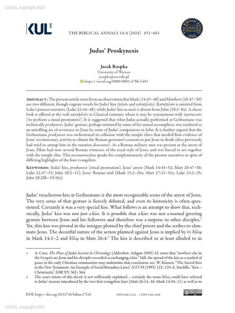 Judas Proskynesis Content File PDF | PDF | Jesus | Gospel Of John