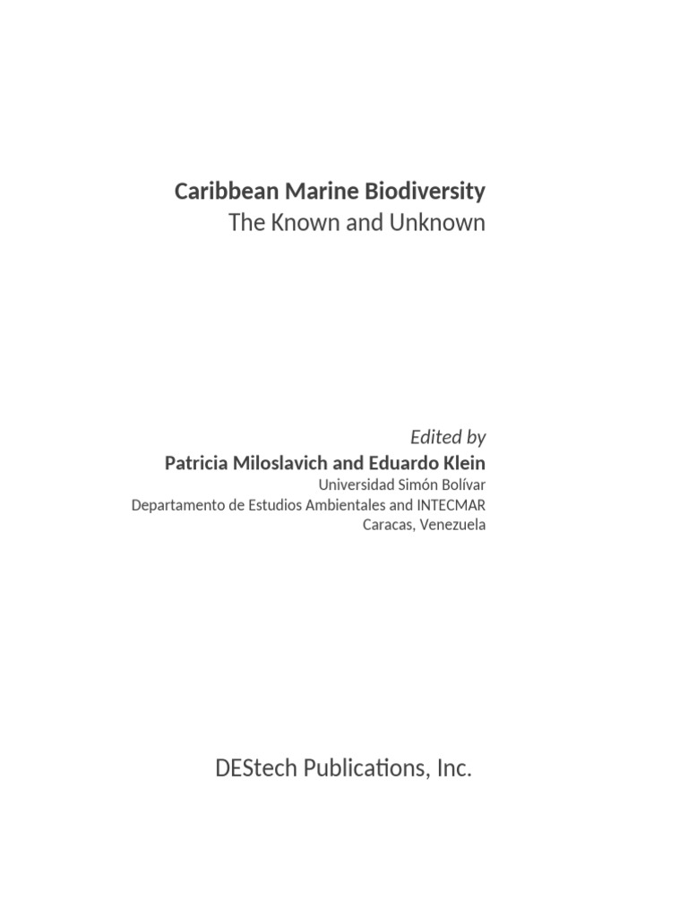Caribbean Marine Biodiversity Insights | PDF | Earth Sciences ...