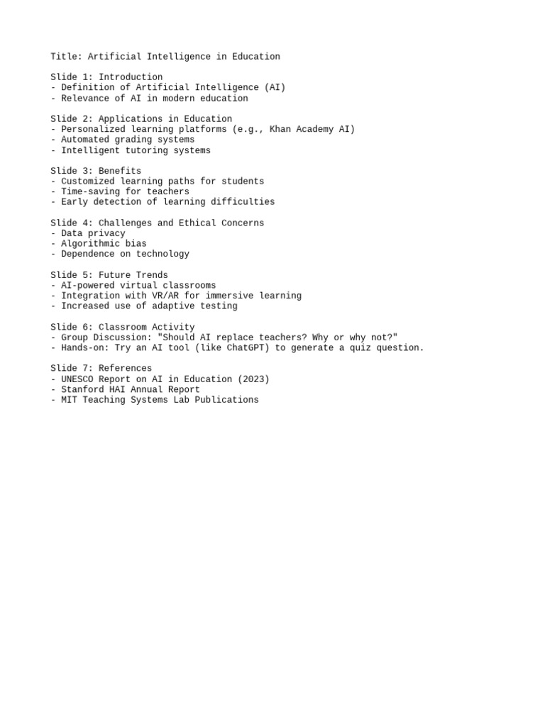 AI Applications and Ethics in Education | PDF
