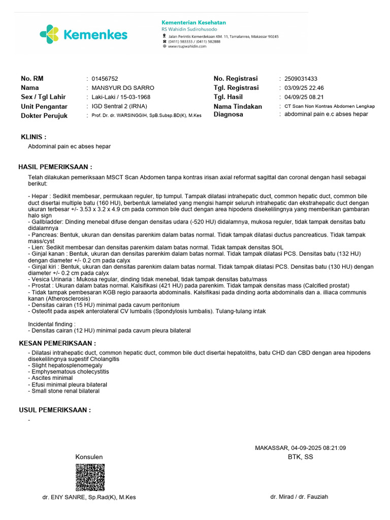 Hasil Radiologi - 226275 (1) | PDF