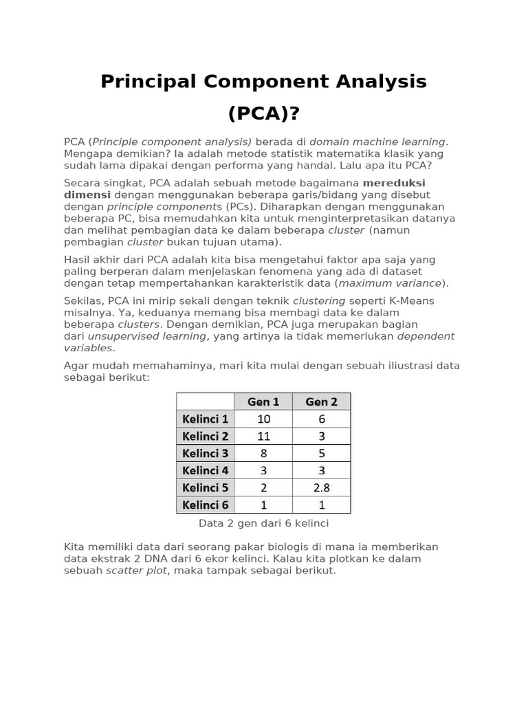 Pertemuan 9 PCA | PDF