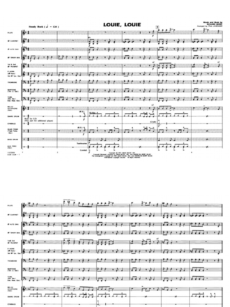 2.0 - Louie Louie Score | PDF
