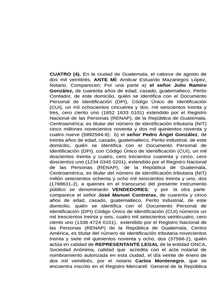 Contrato de Compraventa en Guatemala | PDF | Derecho Civil (Common Law)
