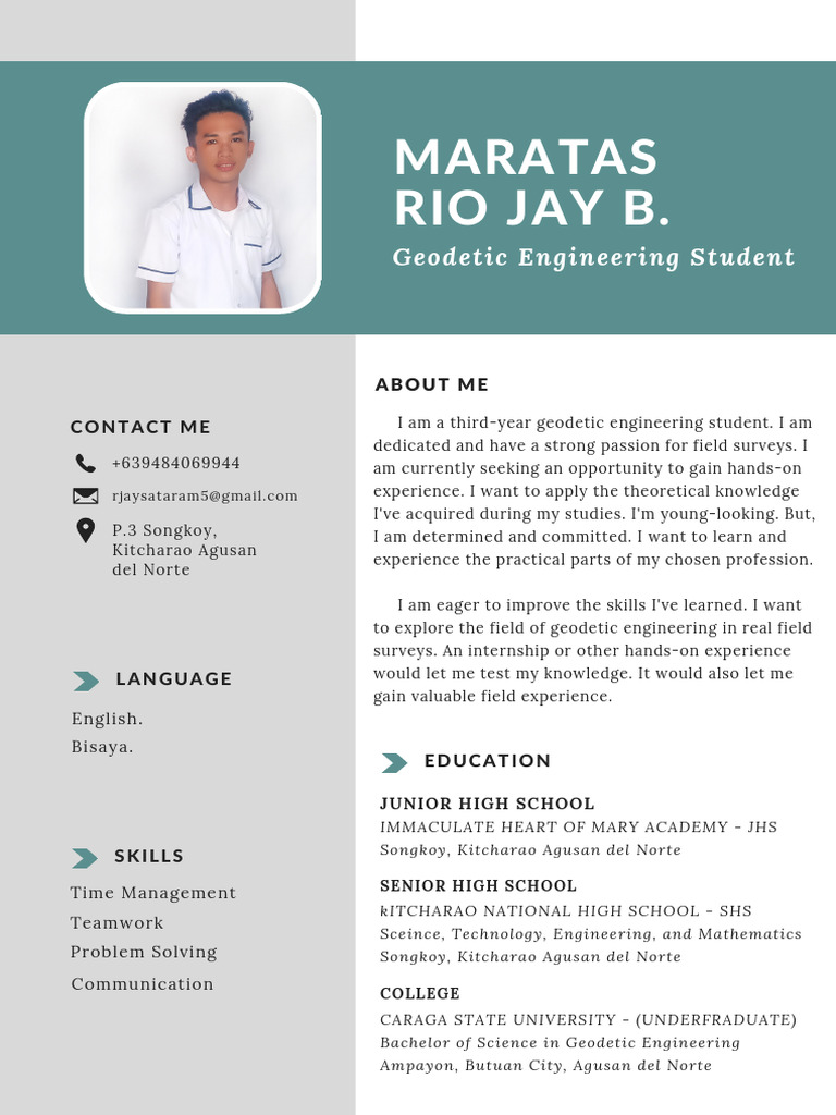 Geodetic Engineering Student Profile | PDF