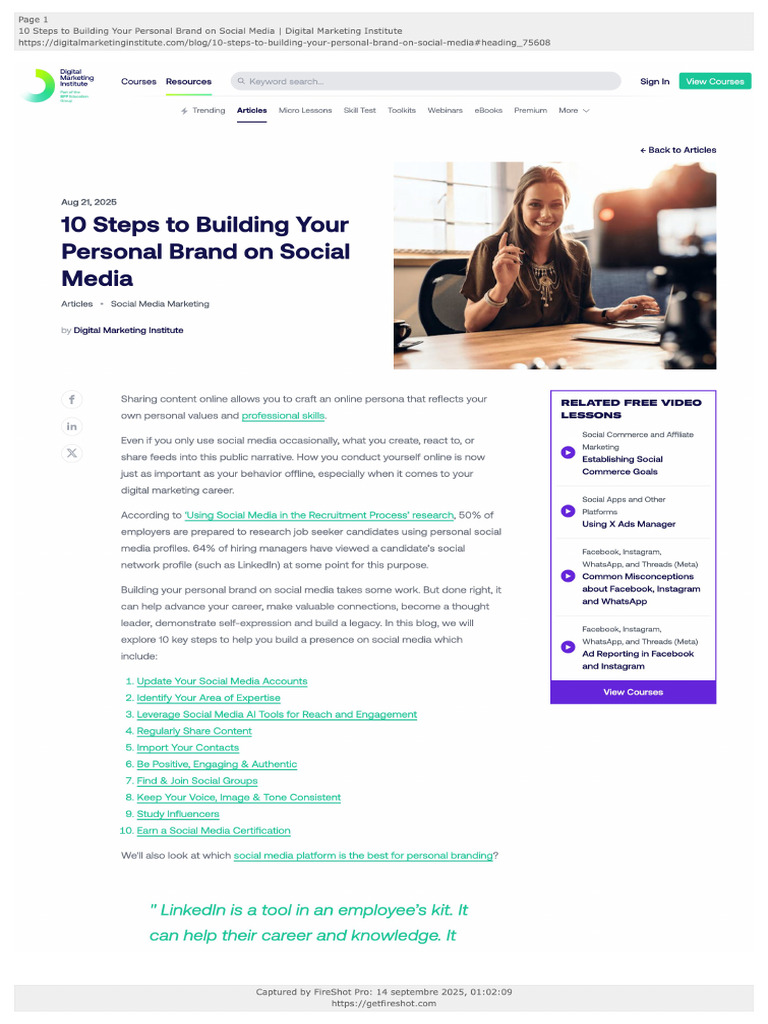 Build Your Personal Brand on Social Media | PDF | Popular Culture ...