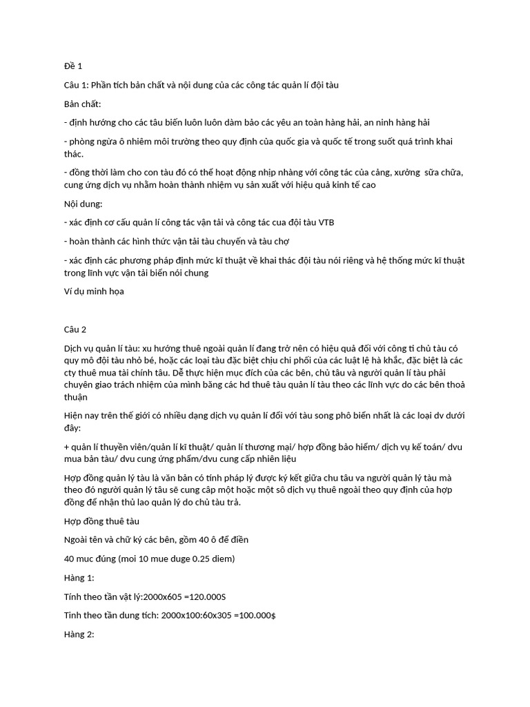 quản lí tàu | PDF