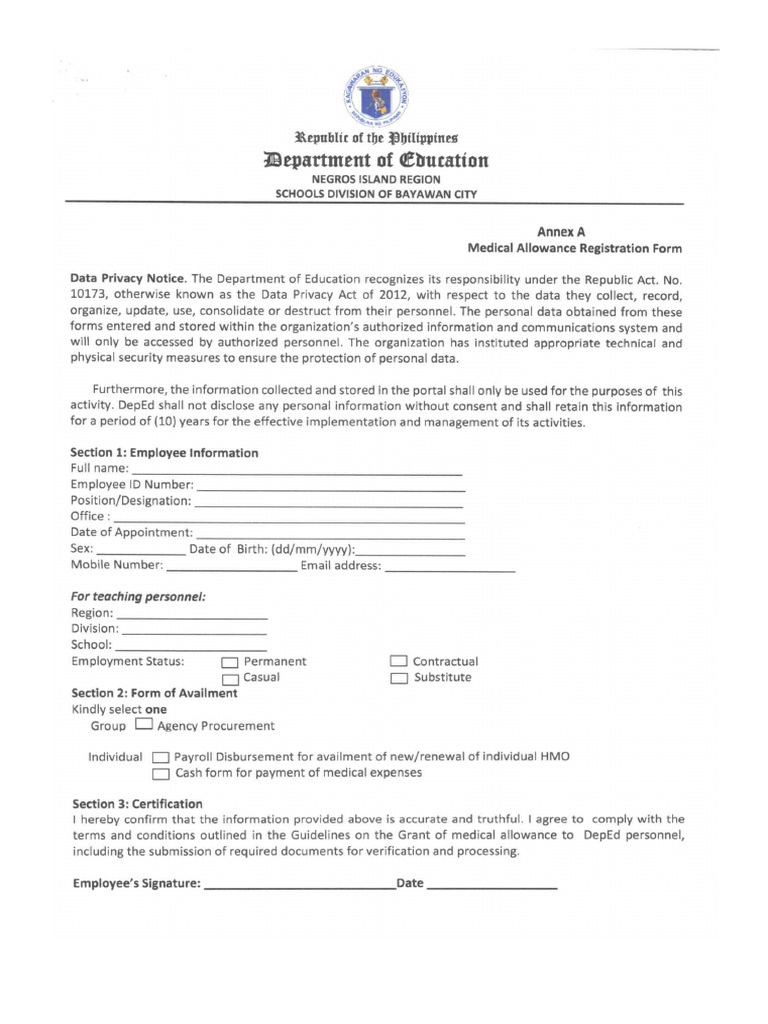 Medical Allowance Annex A B | PDF
