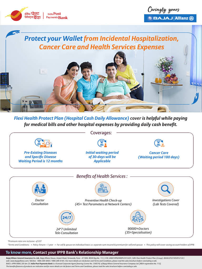 Hospital Cash + HPR For IPPB - English | PDF | Insurance | Financial Risk