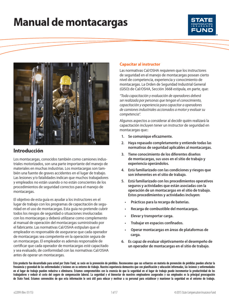 Capacitación en Seguridad de Montacargas | PDF | Máquina elevadora | Carbón