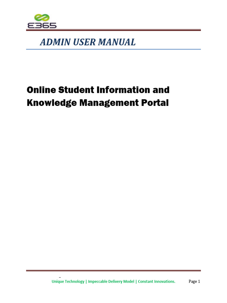 E365 Admin User Manual Overview | PDF | Menu (Computing) | Icon (Computing)