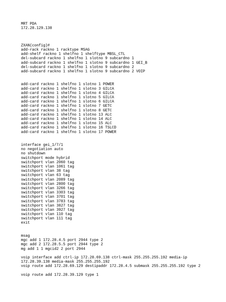 MRT PDA Configuration Guide | PDF | Asynchronous Transfer Mode ...