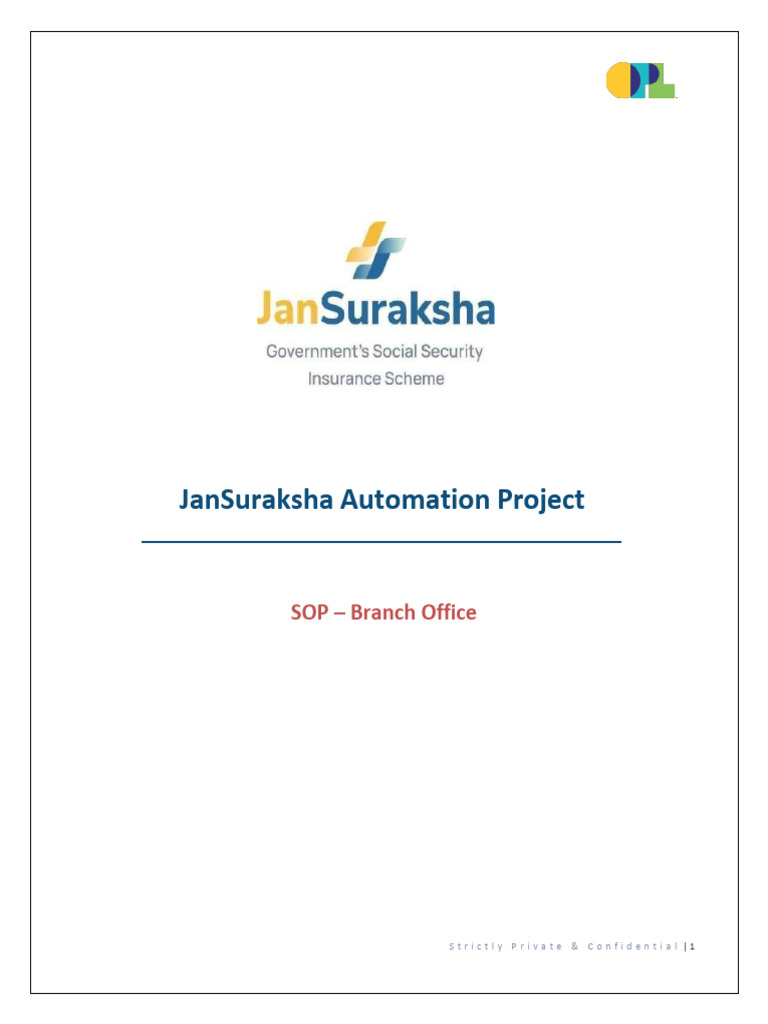 JanSuraksha Automation SOP for Branches | PDF | Insurance | Computing