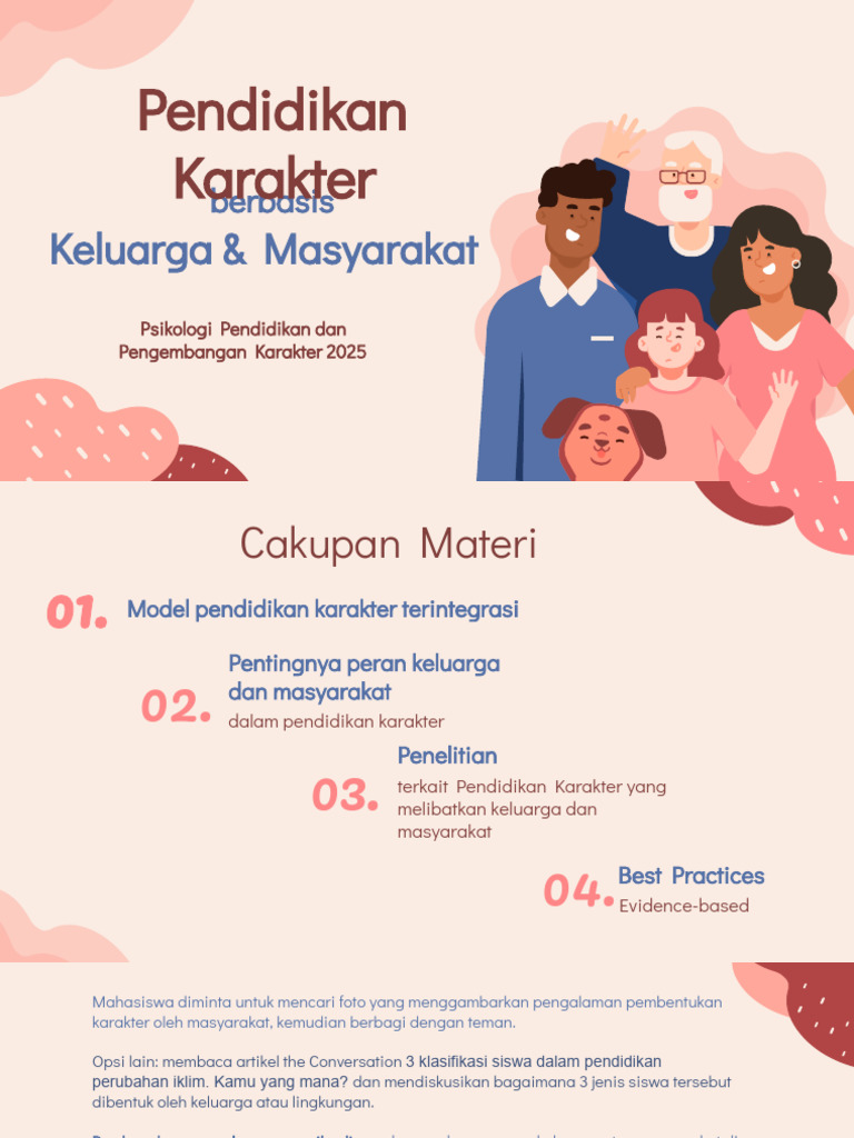Peran Keluarga dan Masyarakat dalam Pendidikan Karakter | PDF